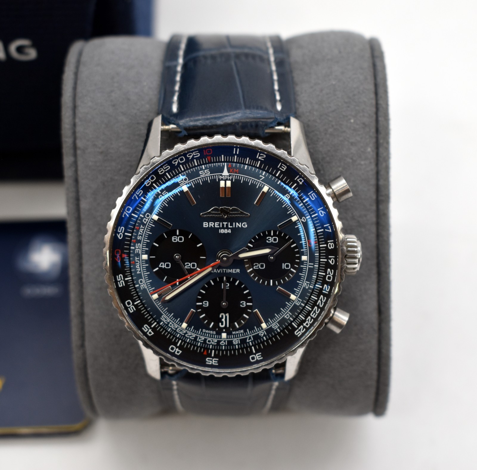 Breitling Navitimer AB0139 B01 Blue Dial Chronograph Wristwatch – 41mm