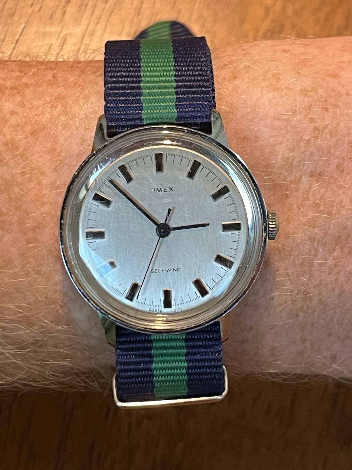 Vintage Timex Self-Wind Automatic Men’s Watch Silver Dial Runs Great Keeps Time