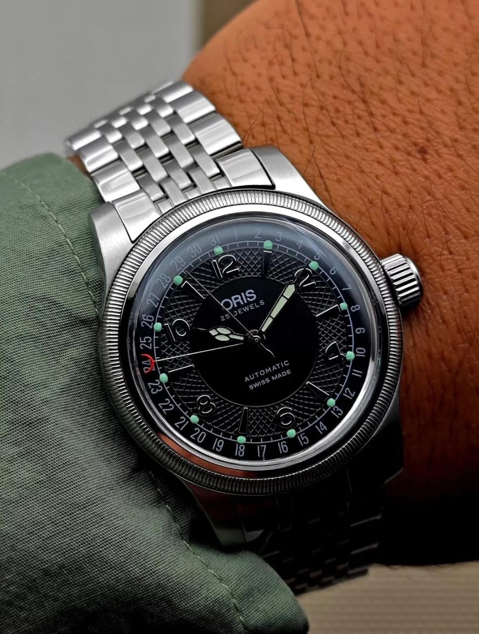 Oris Big Crown Pointer Date Automatic Men’s Two-Tone Watch – Black Dial