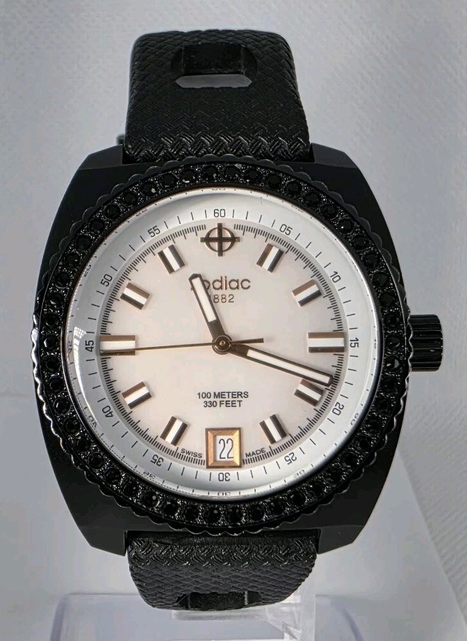 ZODIAC SEADRAGON UNISEX STAINLESS ST WATER RESISTAN 100M MOTHER PEARL DIAL 38mm