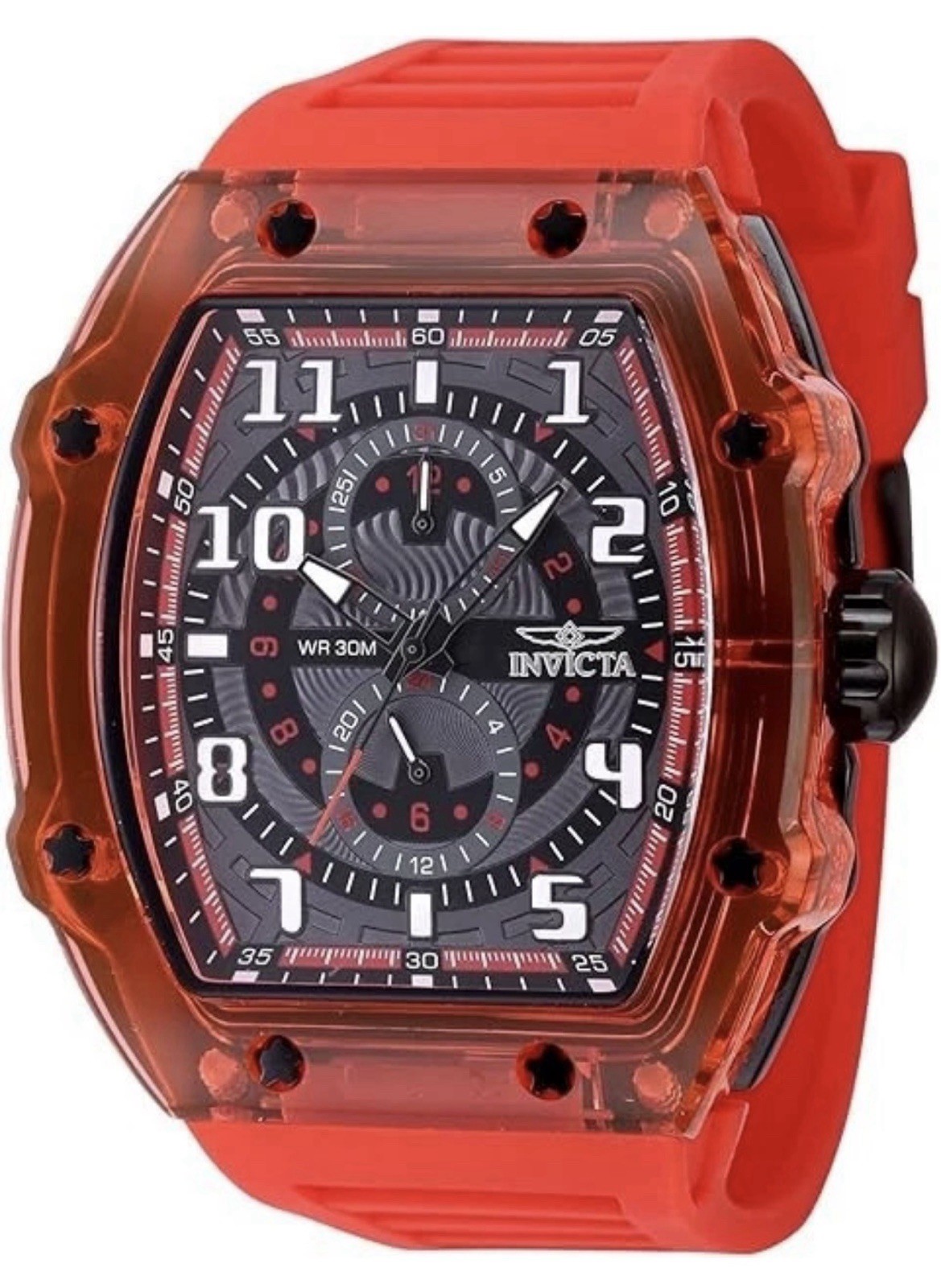 Invicta Racing Cyclone Men’s 48.5mm Chronograph Watch Red 48720 New NIB Beauty
