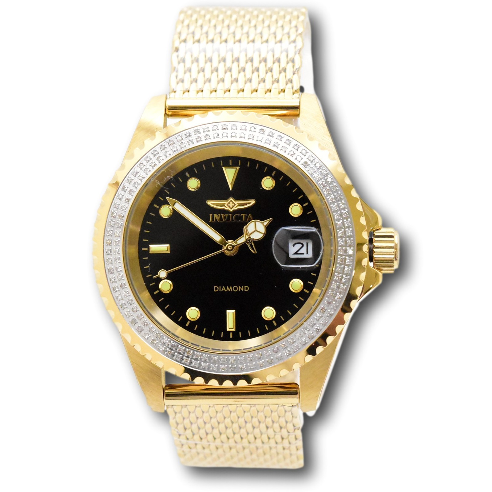 Invicta Elite Automatic 0.59ct Diamond Bezel 40mm Gold Men’s Watch 48745