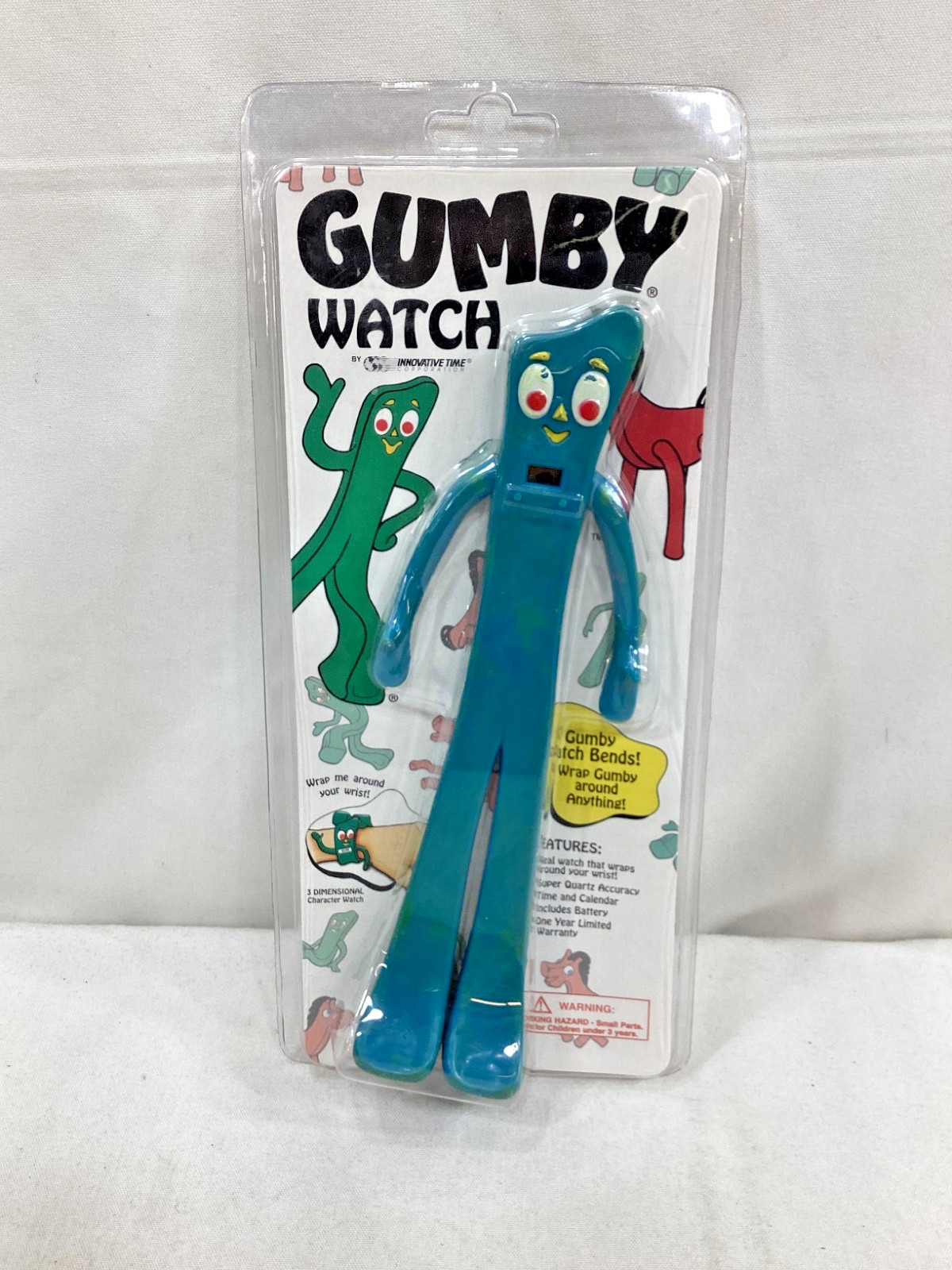 NEW 1995 Vintage Gumby Wrist Watch Childrens Youth MOC Sealed FREESHP