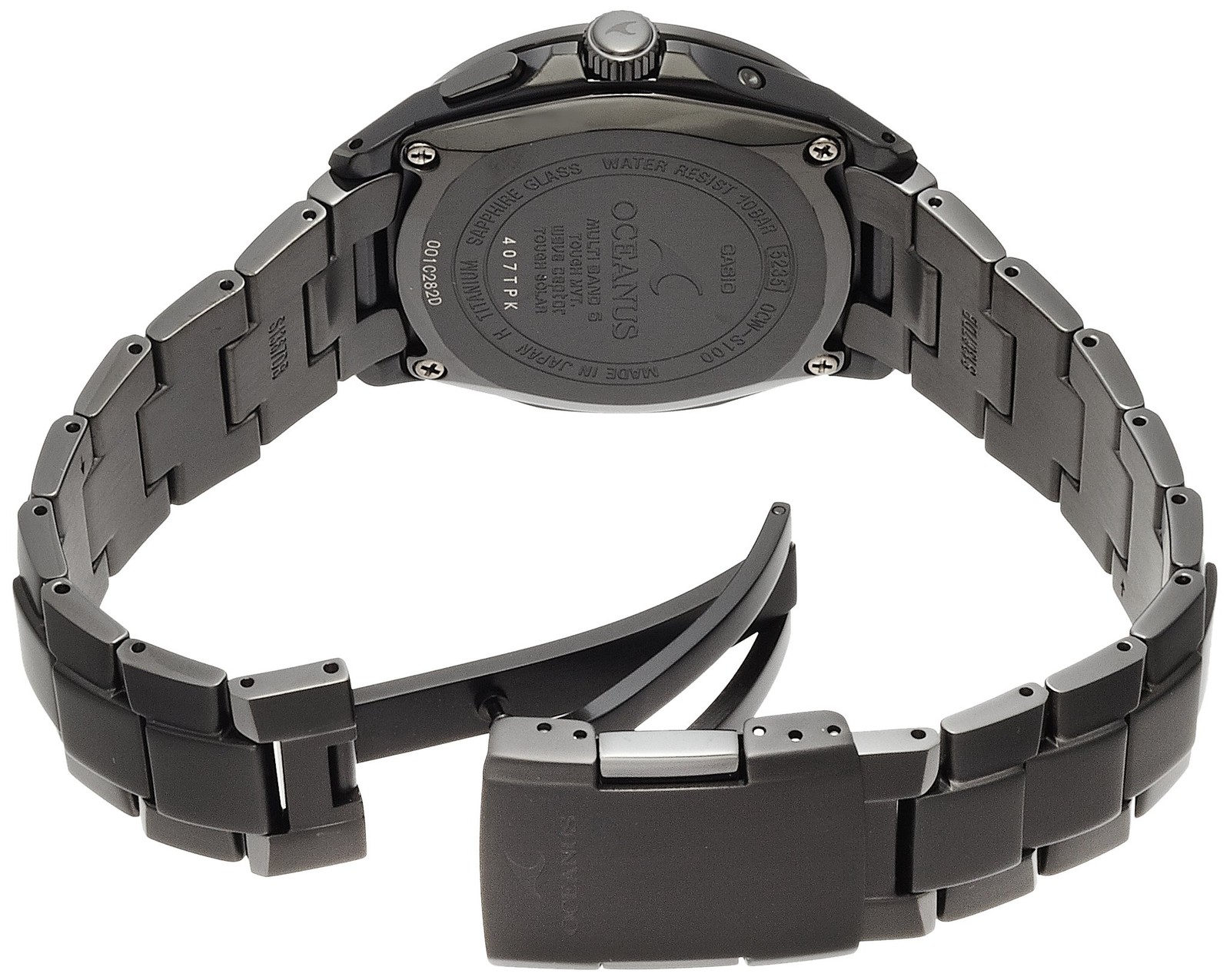 Unused CASIO Oceanus OCWS100B1AJF Black Solar Radio Men Watch in Box