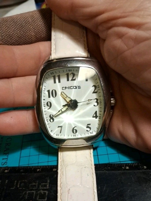 Make A Statement!Vnt. Chicos Women’s Watch White Tone Dial & Band Jewelry Clasp