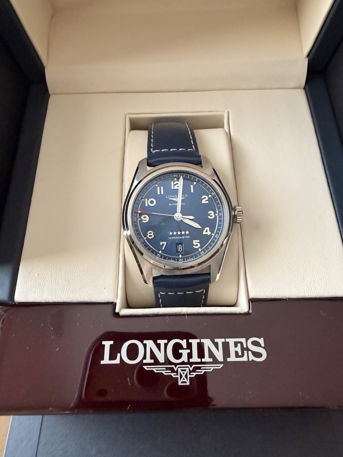 Longines Spirit Blue 37mm Watch – L3.410.4.93.0