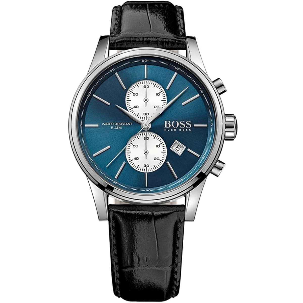 Hugo Boss Chronograph 1513283 Men’s Blue Dial Watch Genuine Leather Strap