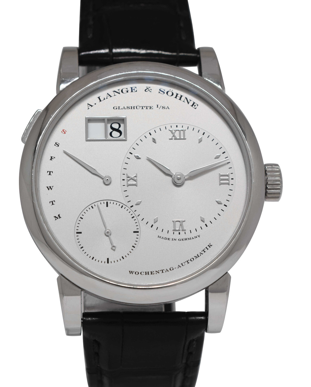 A. Lange & Sohne Lange 1 Daymatic Platinum Watch Box/Papers 320.025