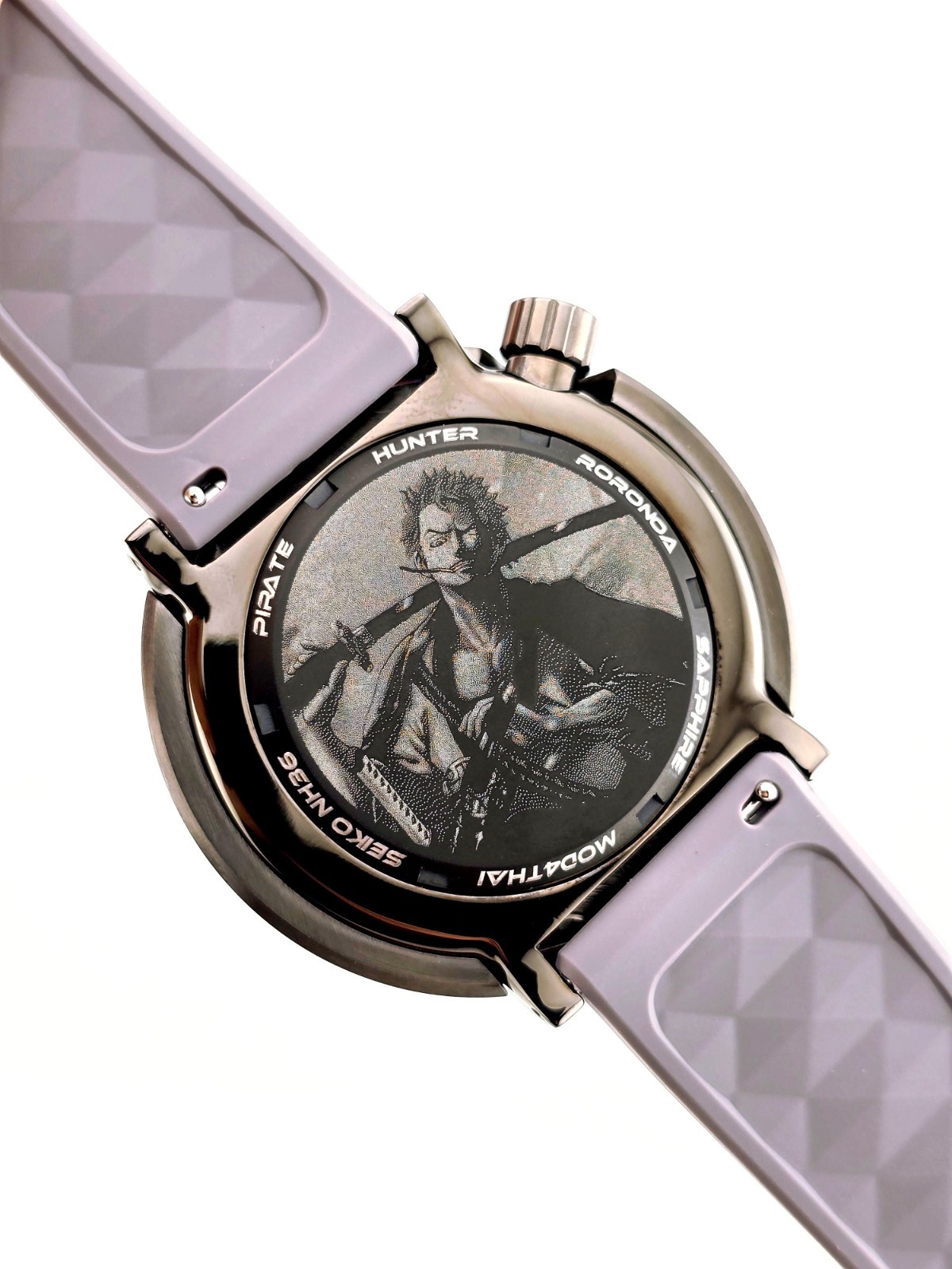ZORO | One Piece CUSTOM Watch Mod: Automatic NH36, Sapphire Glass, Ceramic Bezel