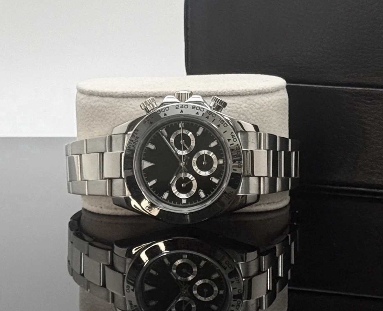 Custom 39mm “Black/Silver” Seitona Mod Watch w/ Automatic Movement