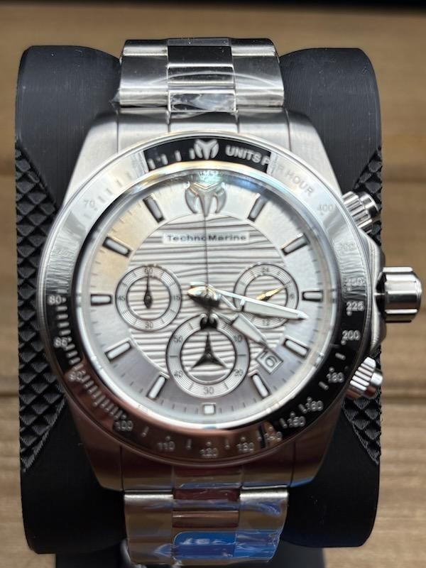 TechnoMarine Manta Grand Men’s Chronograph 47mm Stainless Steel Silver Dial