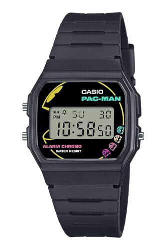 Casio watch PAC-MAN Collaboration Model F-91WPC-1AJR Men’s Black Pacman Pac