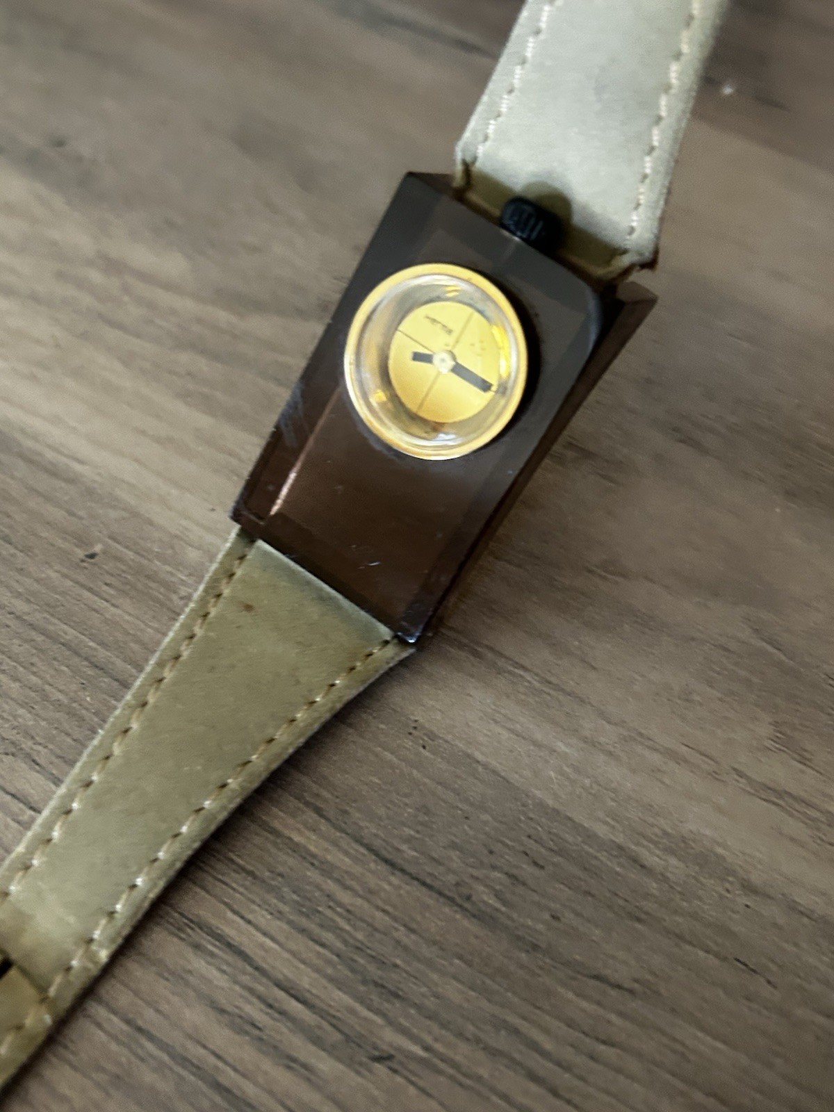 Vintage Herma Acrylic Watch Wind Up Women’s Rectangle Shape (Read Description)