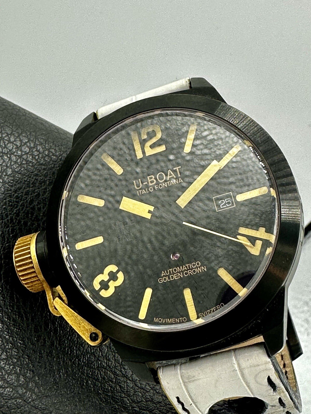 U-BOAT Classico 45 GOLD CROWN Black PVD Swiss ETA 2824 Automatic 45mm