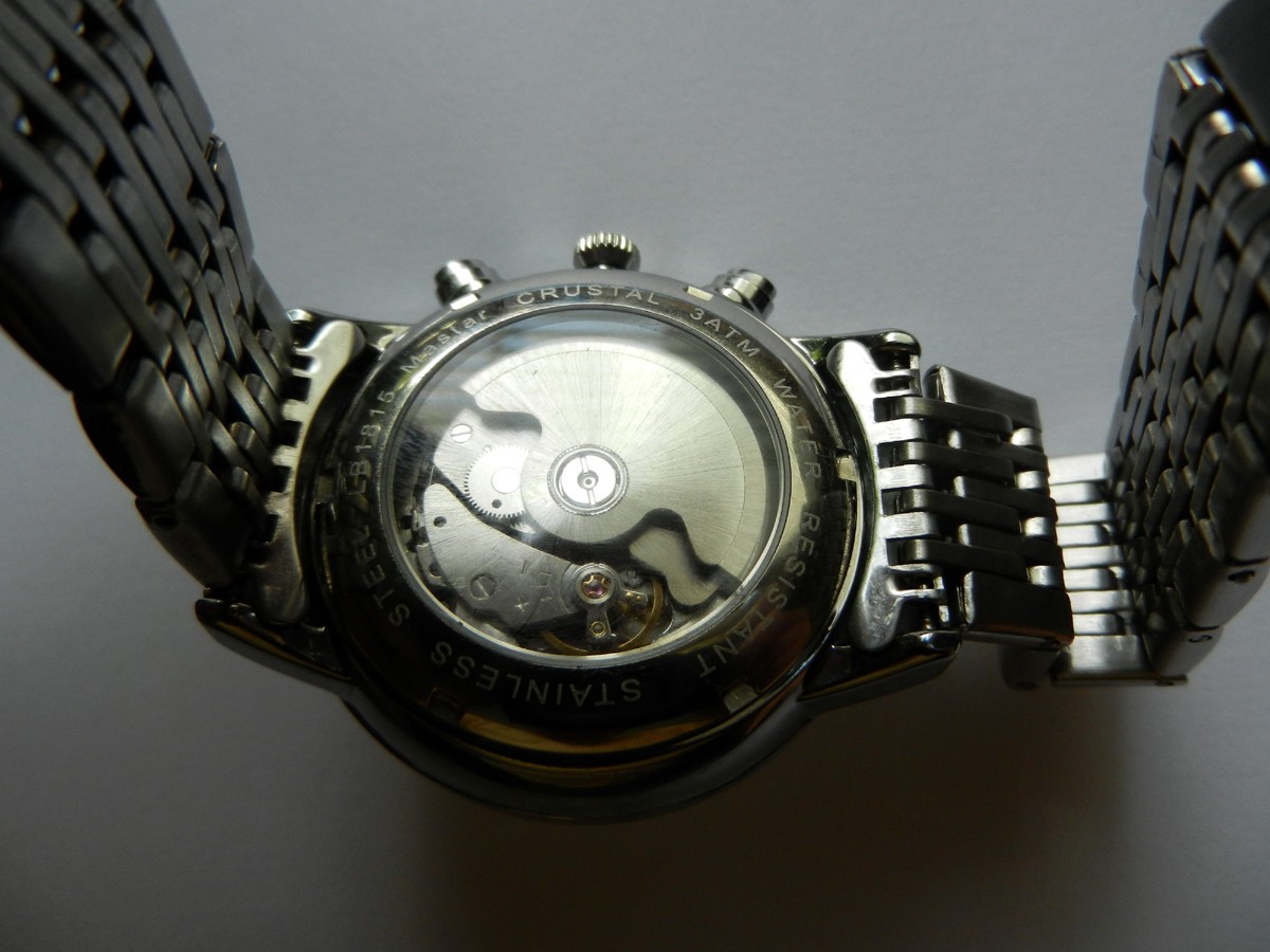 Men’s Triple Date 24 Hour Multiple Functions Mechanical Automatic Bracelet Mint