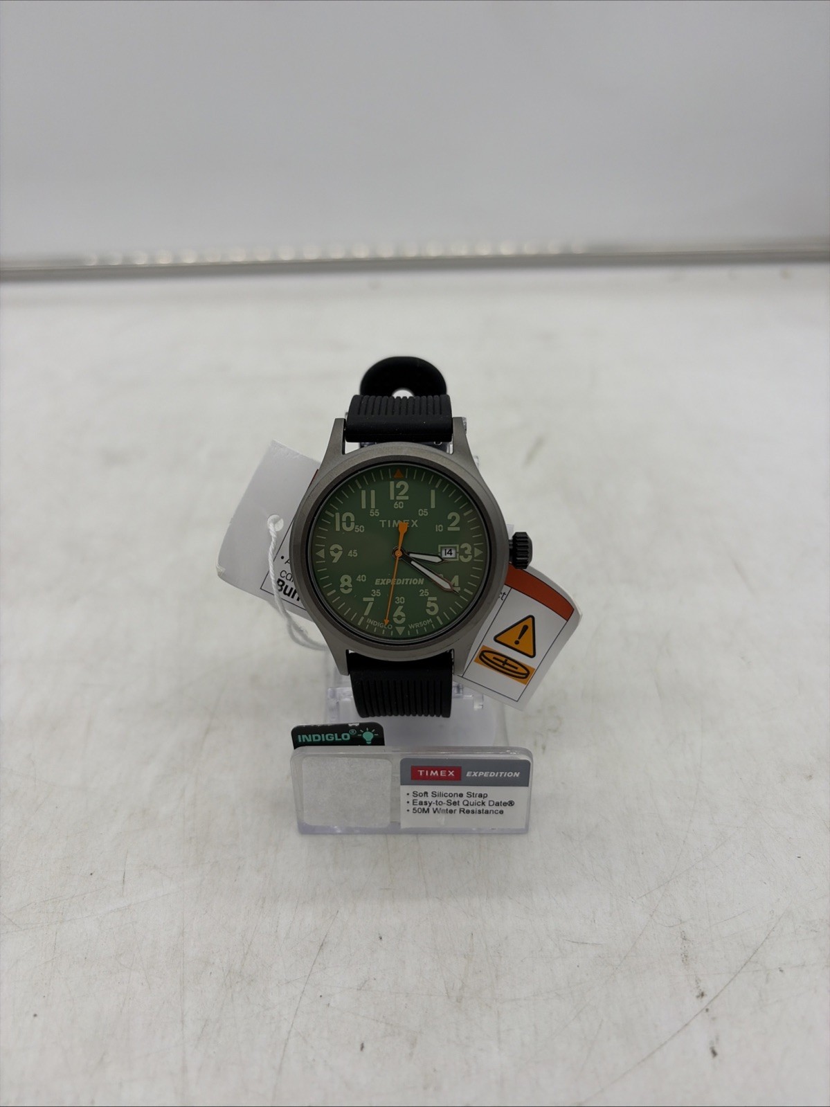 Timex TW4B30200 Men’s Expedition Scout Indiglo Silicone Strap Analog Date Watch