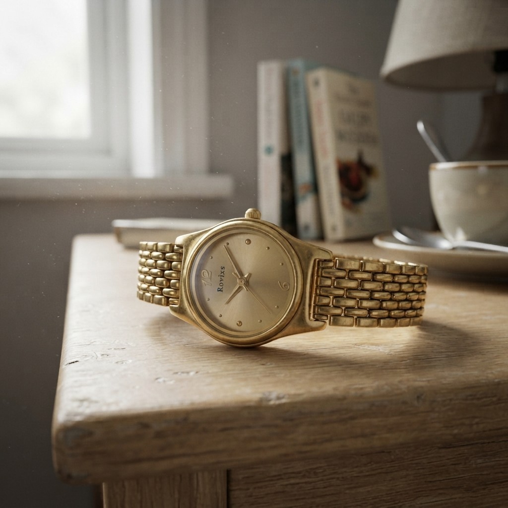 Petite Luxury Gold Women’s Vintage Watch – Japanese Quartz, Water-Resistant