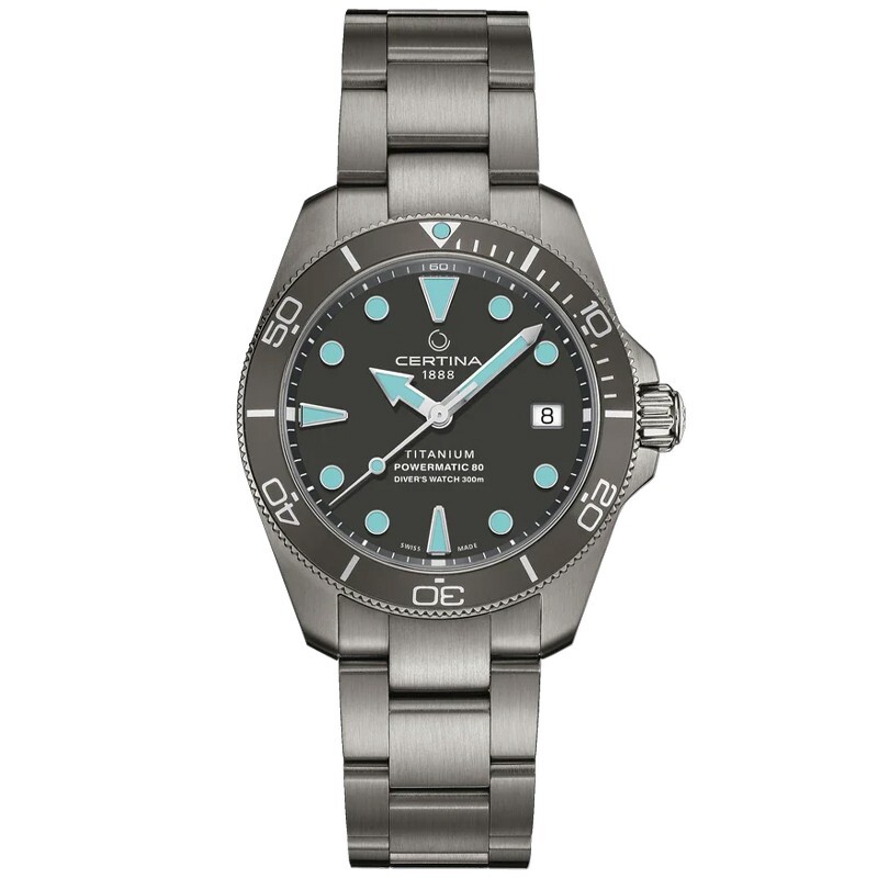 New Certina DS Action Diver 38mm Titanium Men’s Watch C0328074408100