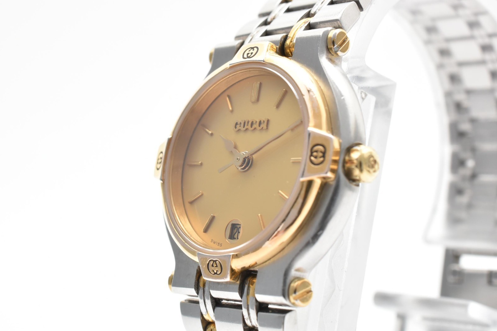 [EXC +5] GUCCI 9000L Gold Dial 25mm Quartz Women’s Vintage Watch From Japan