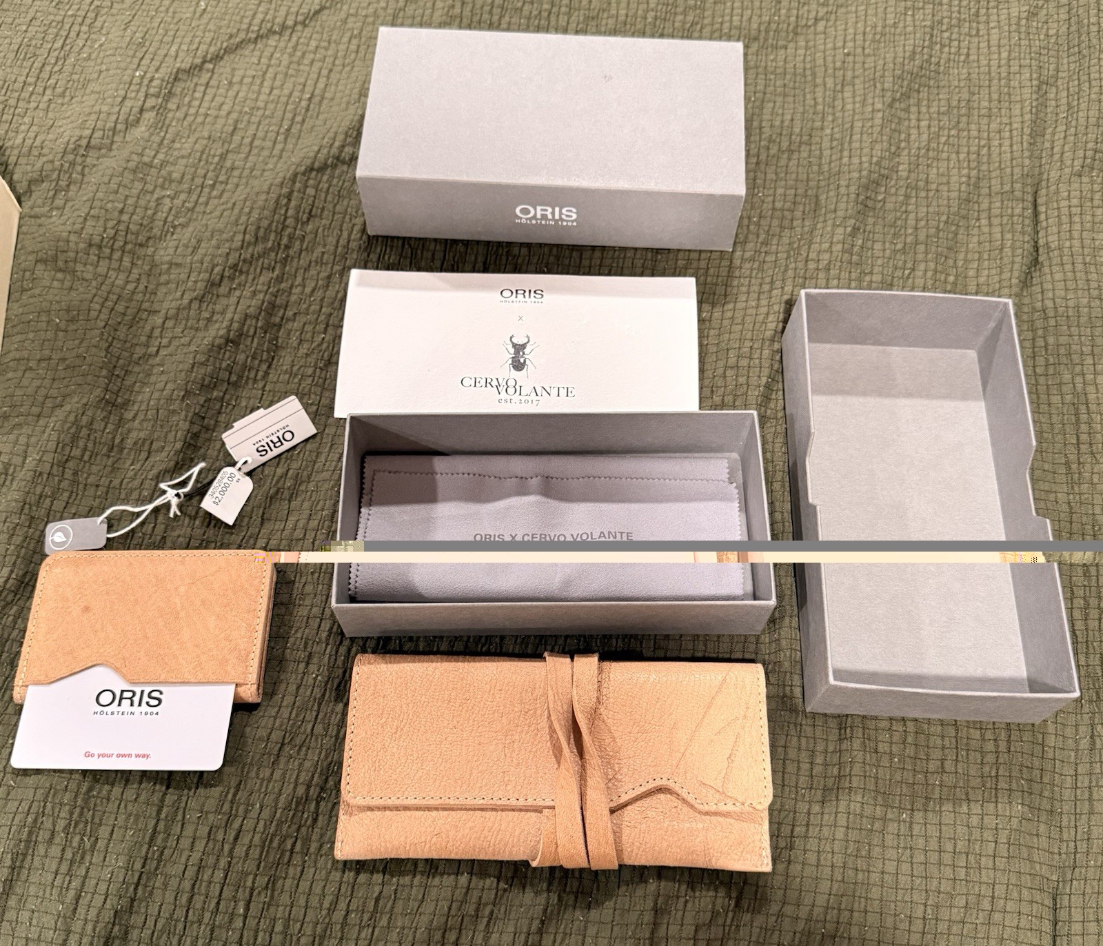 Oris Big Crown Automatic 38mm Gray Dial Brown Leather Strap Box & Papers