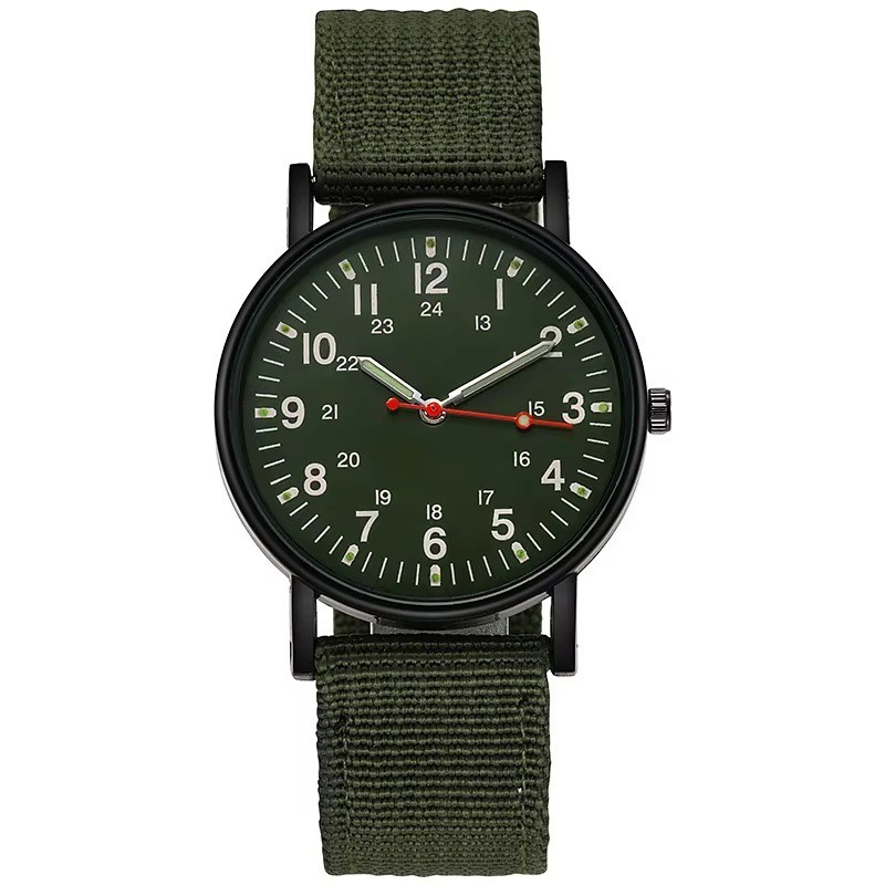 Military Watch Army Durable Water Proof Luminous 24Hours Dial Nylon Strap USA
