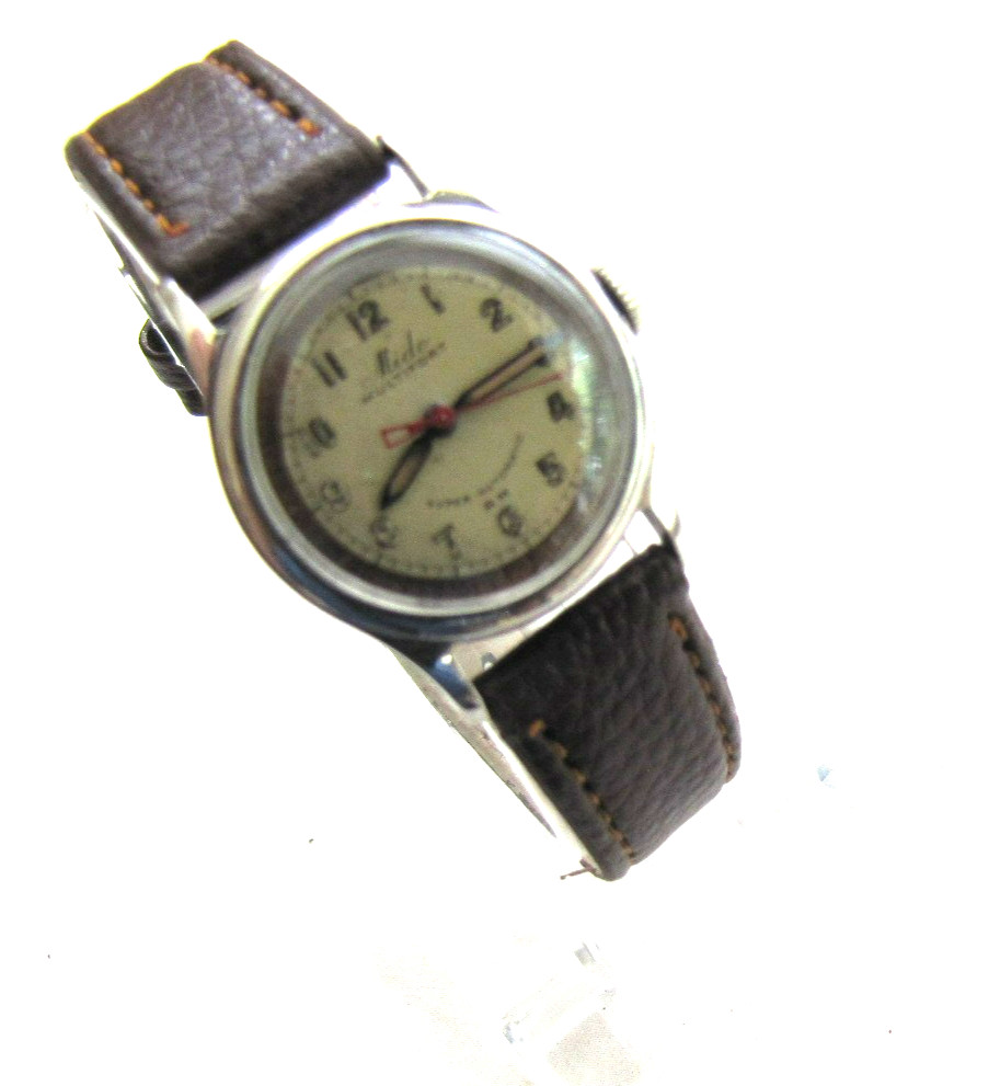 MIDO MULTIFORT SUPER AUTO RM220 SS SCRBK WP 17J MOD 817 BUMPER 2 TONE MILIT DIAL