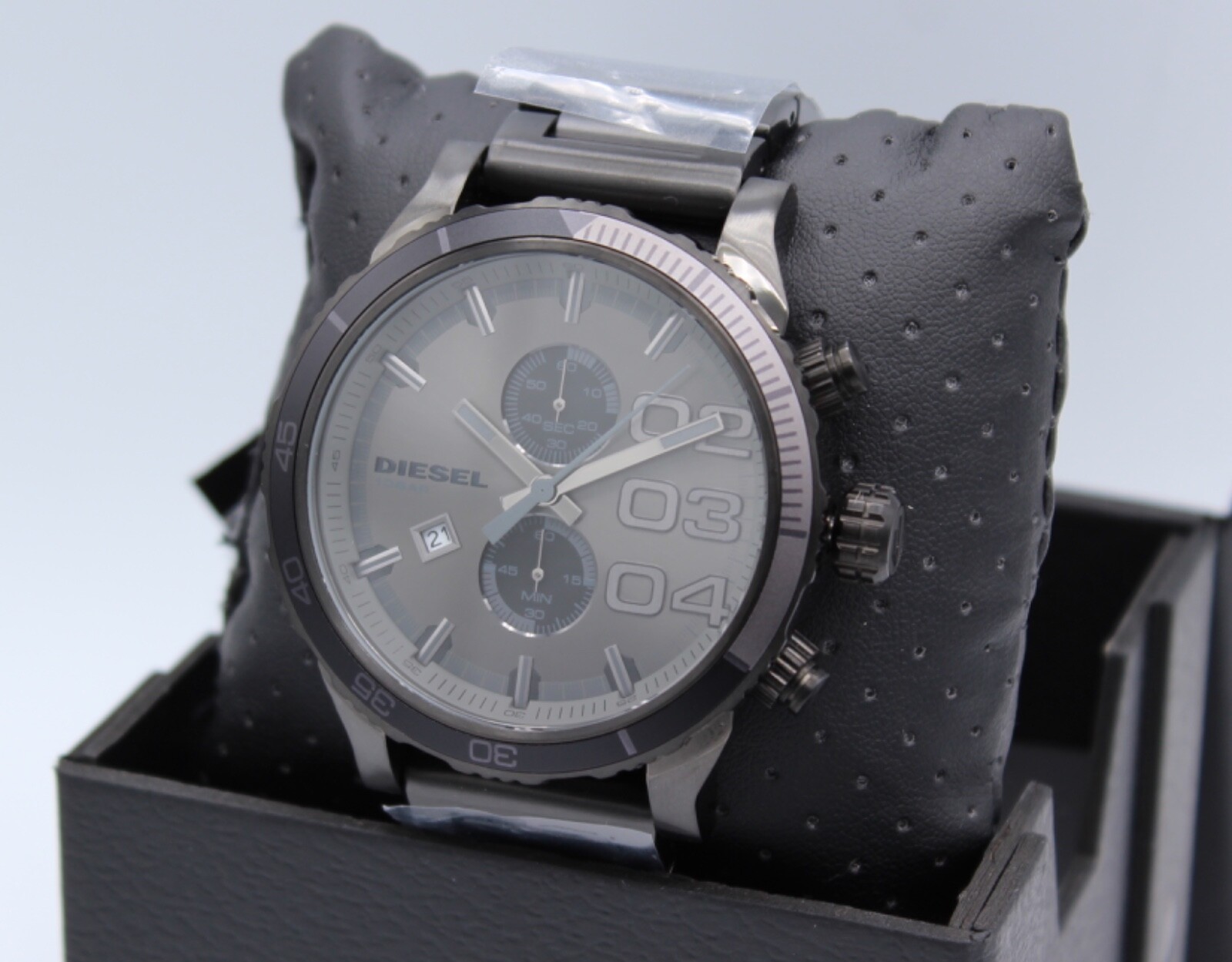 NEW AUTHENTIC DIESEL DOUBLE DOWN 48 GUNMETAL GREY SMOKE MEN’S DZ4314 WATCH