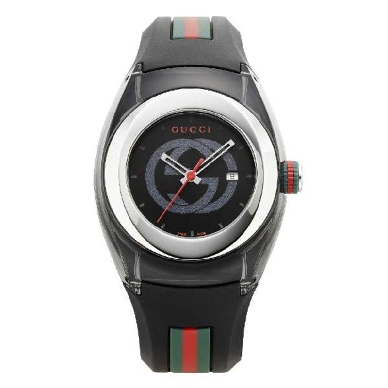 Gucci YA137301 Sync Quartz Rubber Men’s Watch New + Box & Paper’s