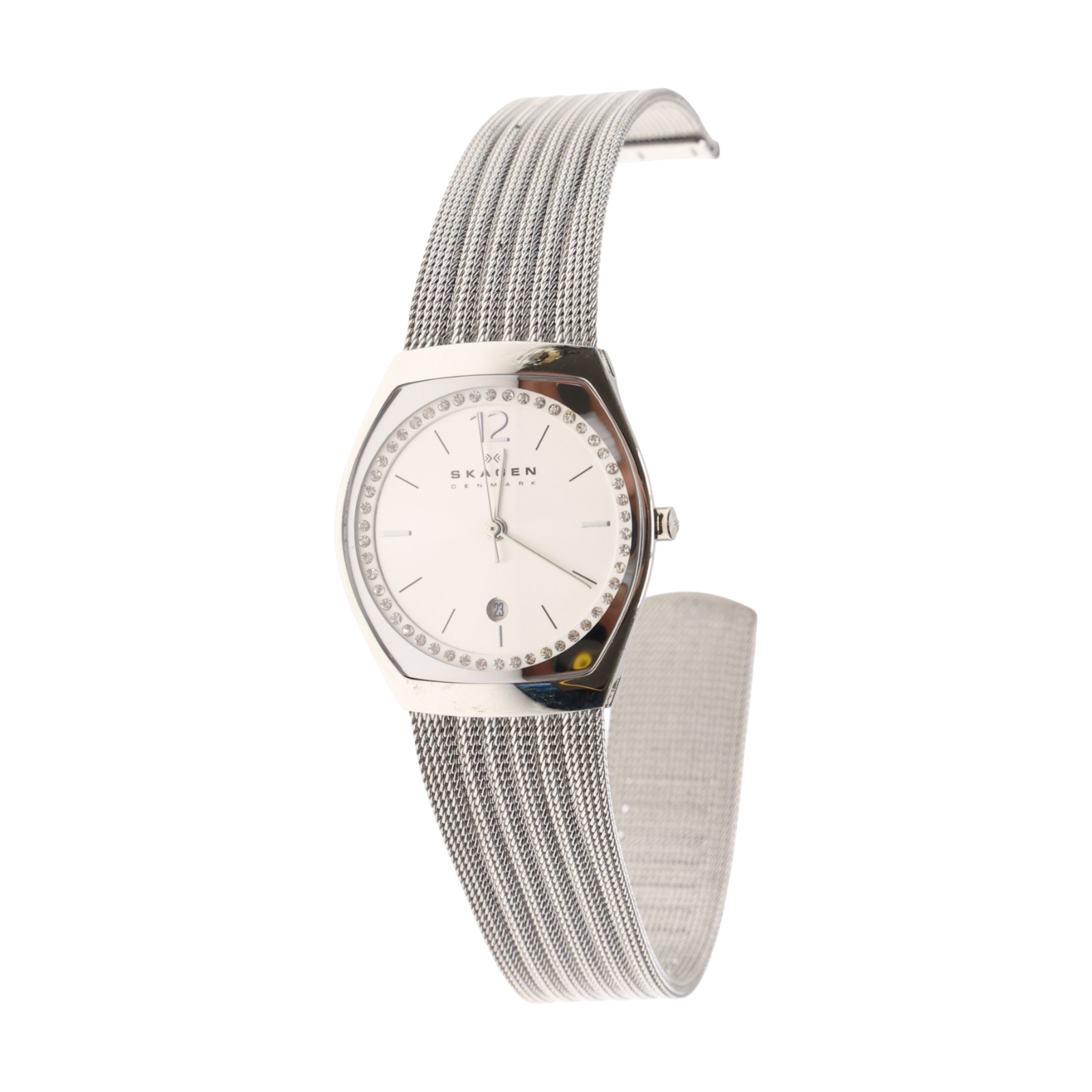 Skagen F2338 Asta Women’s Stainless Steel Mesh Crystal Watch SKW2247 28 mm