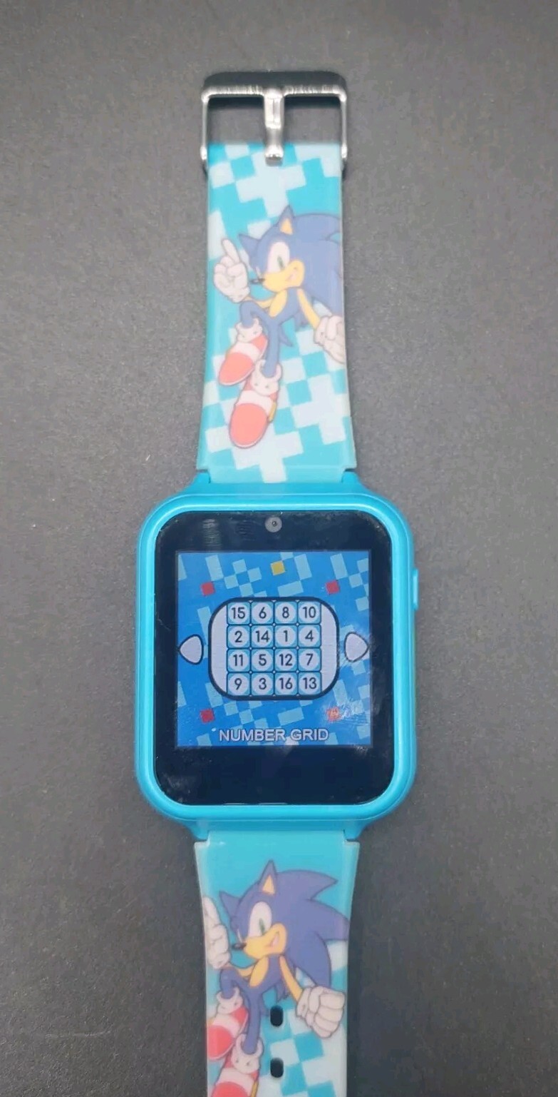 Sega Sonic The Hedgehog Interactive Kid’s Watch Blue Accutime Camera Games Video