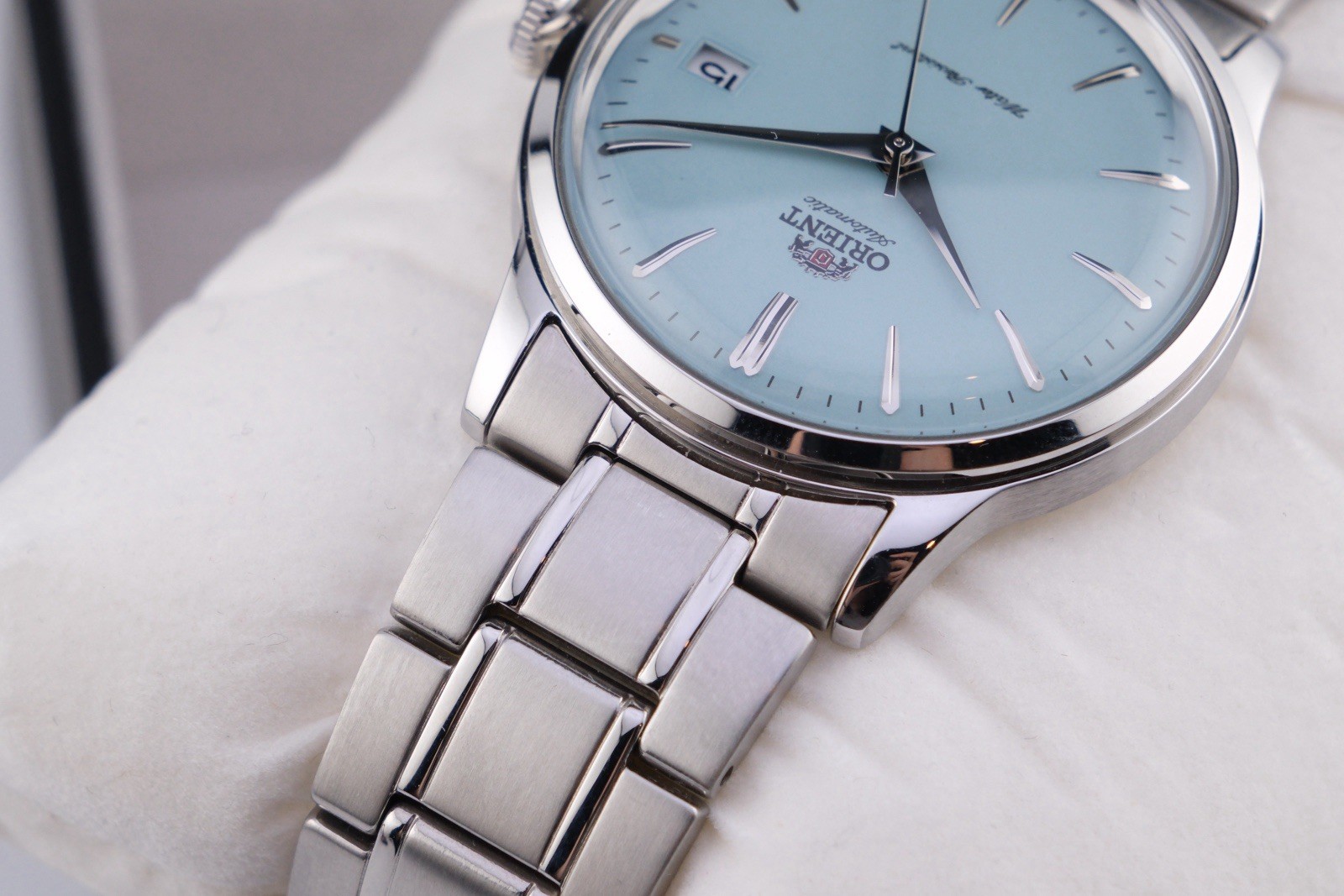 Orient Classic Automatic Bambino 38 “Tiffany Baby Blue” Lim Ed MINT 7.5”