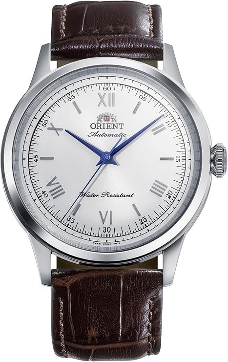 ORIENT RN-BB0002S Bambino 38mm White Roman No Date Automatic Leather Watch
