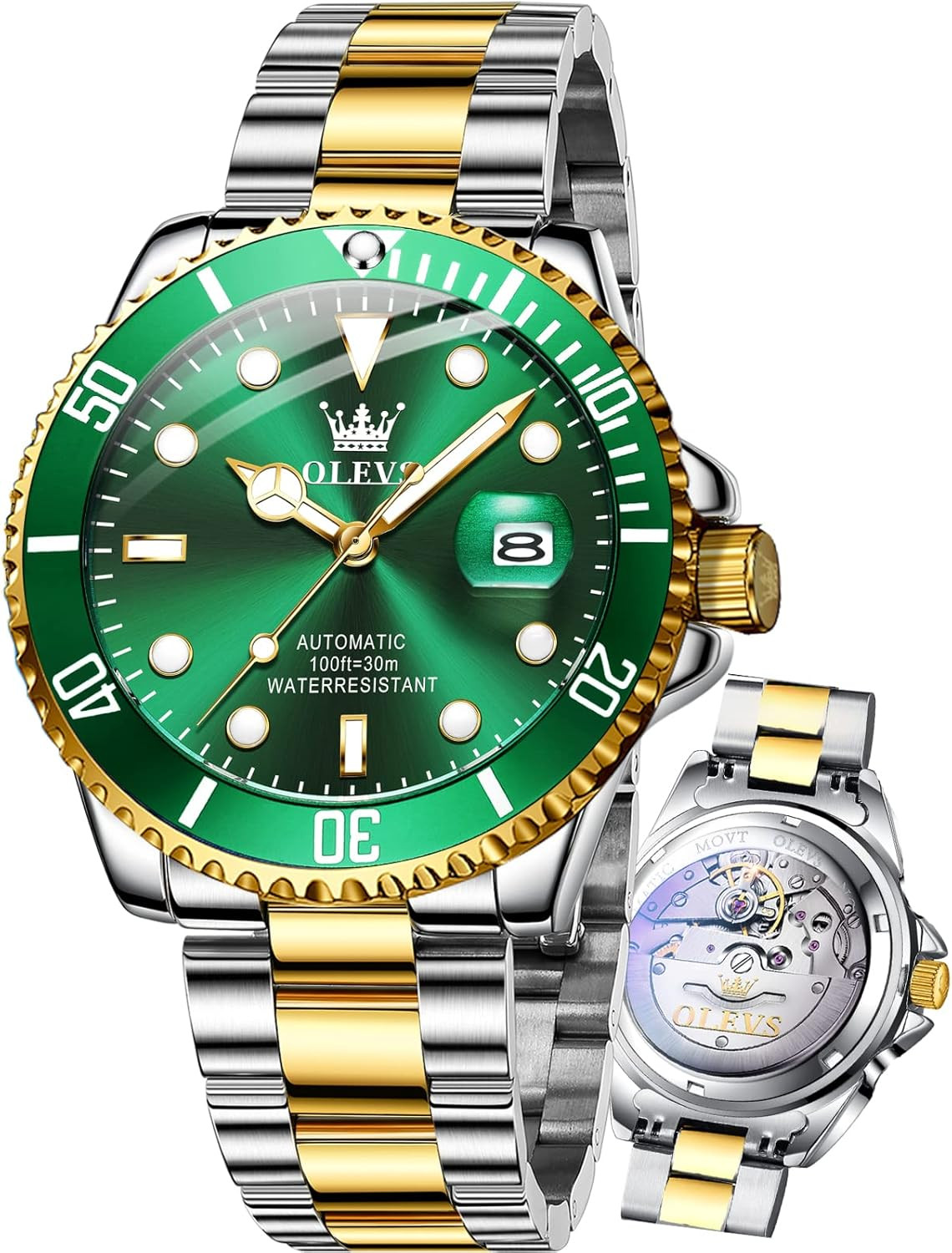 Luxury Men’s Automatic Waterproof Watch – Big Face & Luminous Features