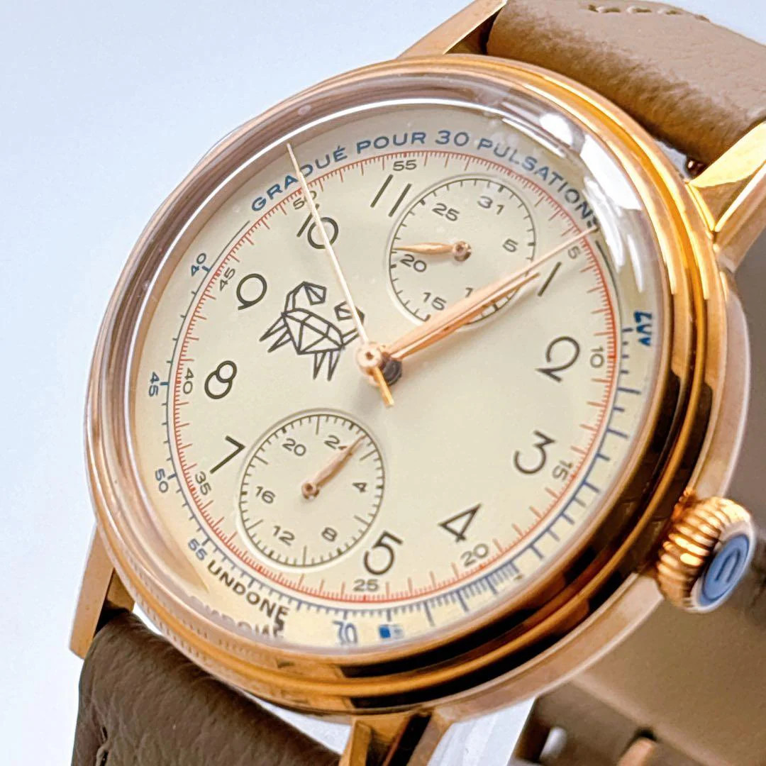 UNDONE 316L Quartz Stainless Steel 33mm Ivory Dial Beige Strap