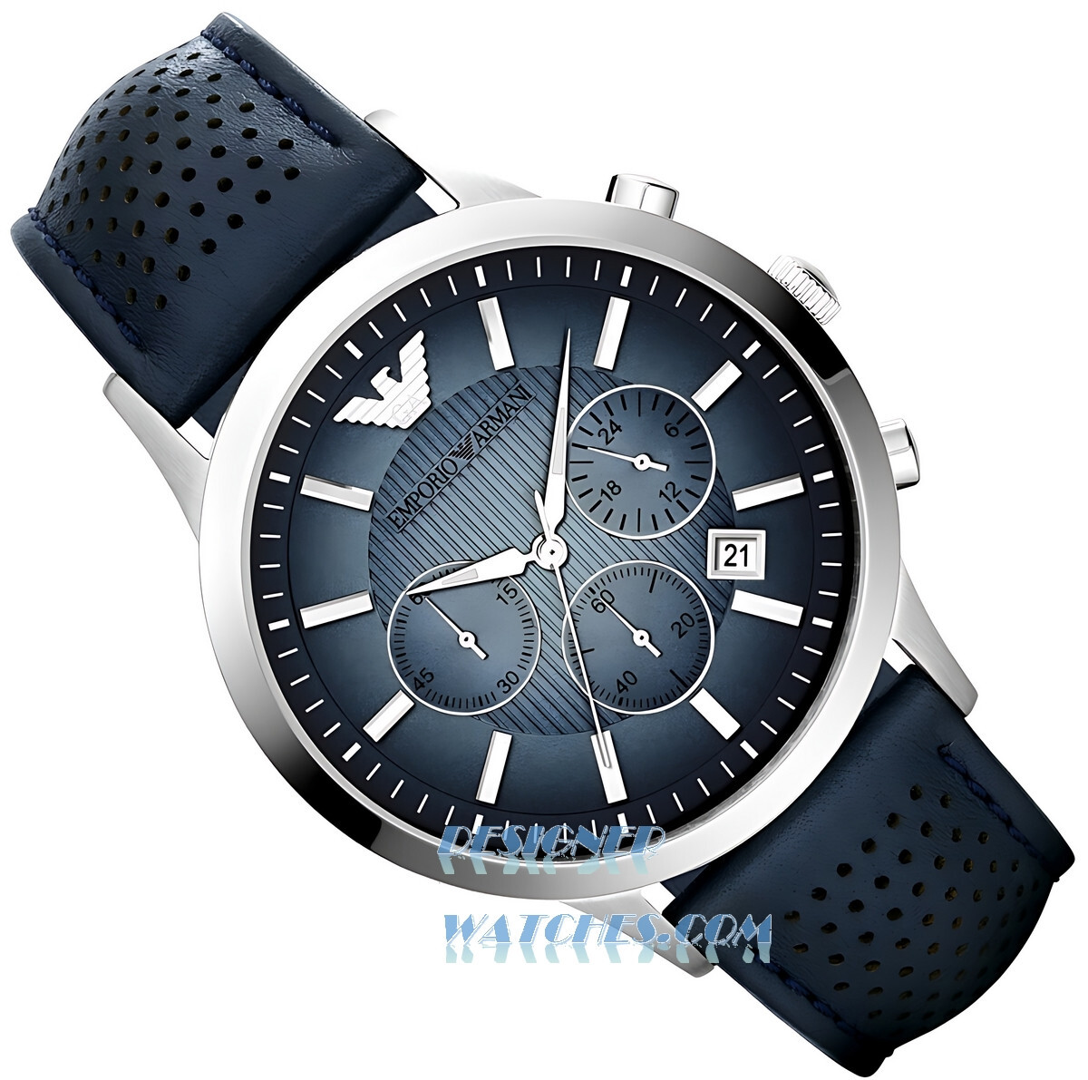 NEW EMPORIO ARMANI AR2473 RENATO NAVY BLUE MEN’s WATCH – 2 YEARS WARRANTY