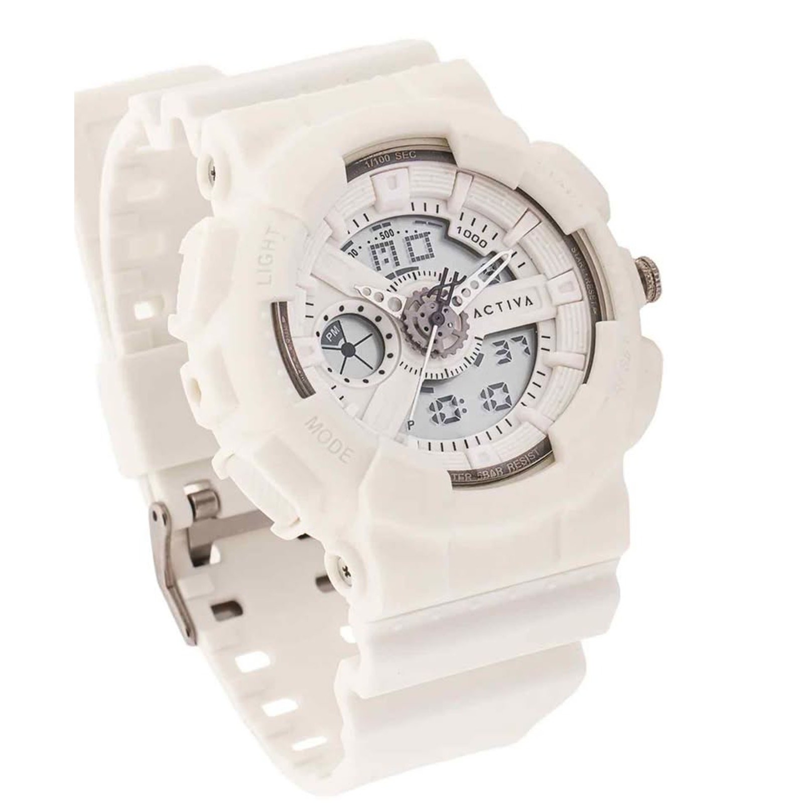Activa Men’s Ana-Digi Sports Watch – All Matte White (New in Box)