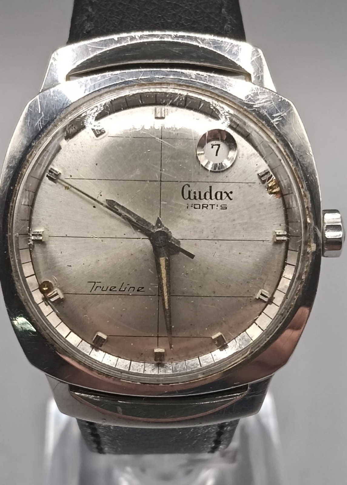 Vintage 1960s Fortis TrueLine 21 Jewel Automatic Swiss Date Mens Classic Working