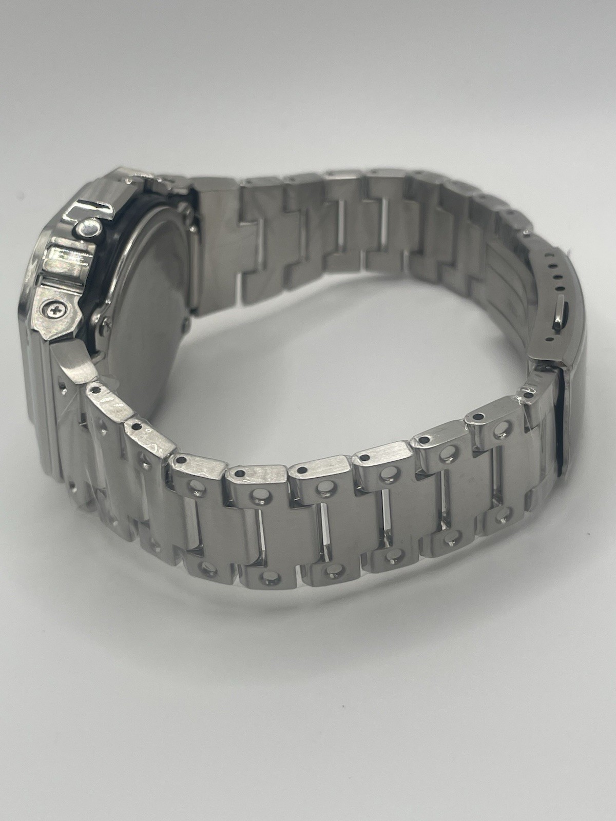 Custom Mod Casio G-SHOCK DW-5600E Watch w/ Silver Metal Bezel Stainless Steel