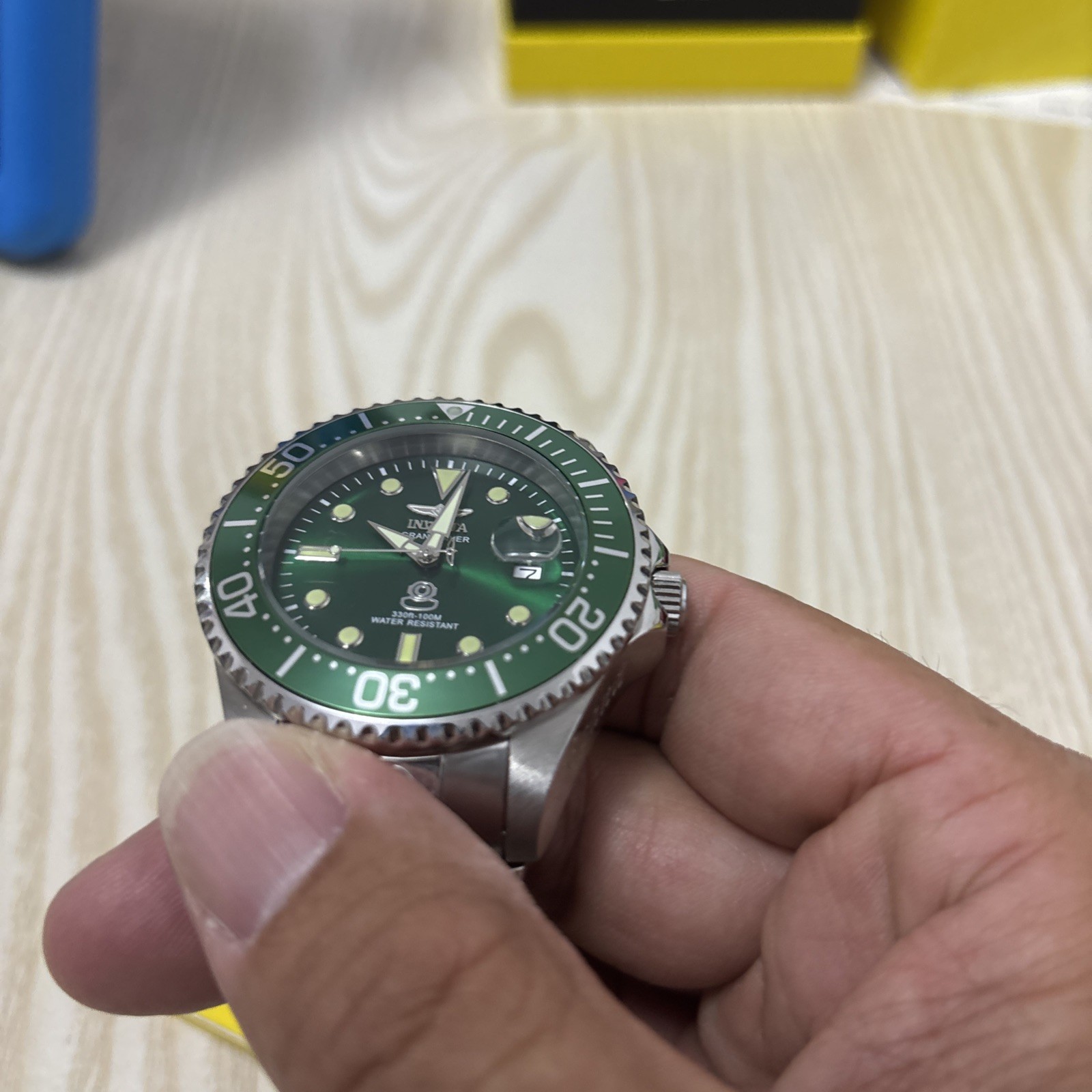 Invicta Dual Time Grand Diver Automatic Men’s Watch – 47mm,green 45811
