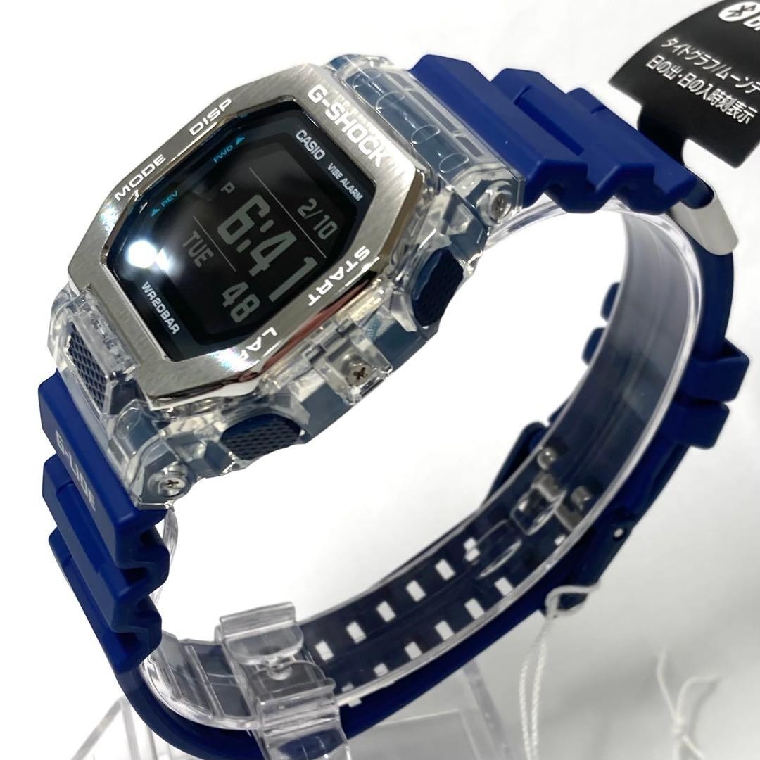 CASIO G-SHOCK GBX-100S-2JF Bluetooth Metal Skeleton Clear Blue Bezel Japan New