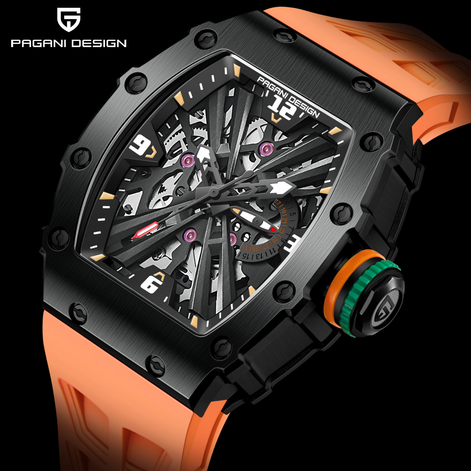 [SALES] PAGANI DESIGN Watch PD-1738 Mille SEIKO VH65 Orange Watch