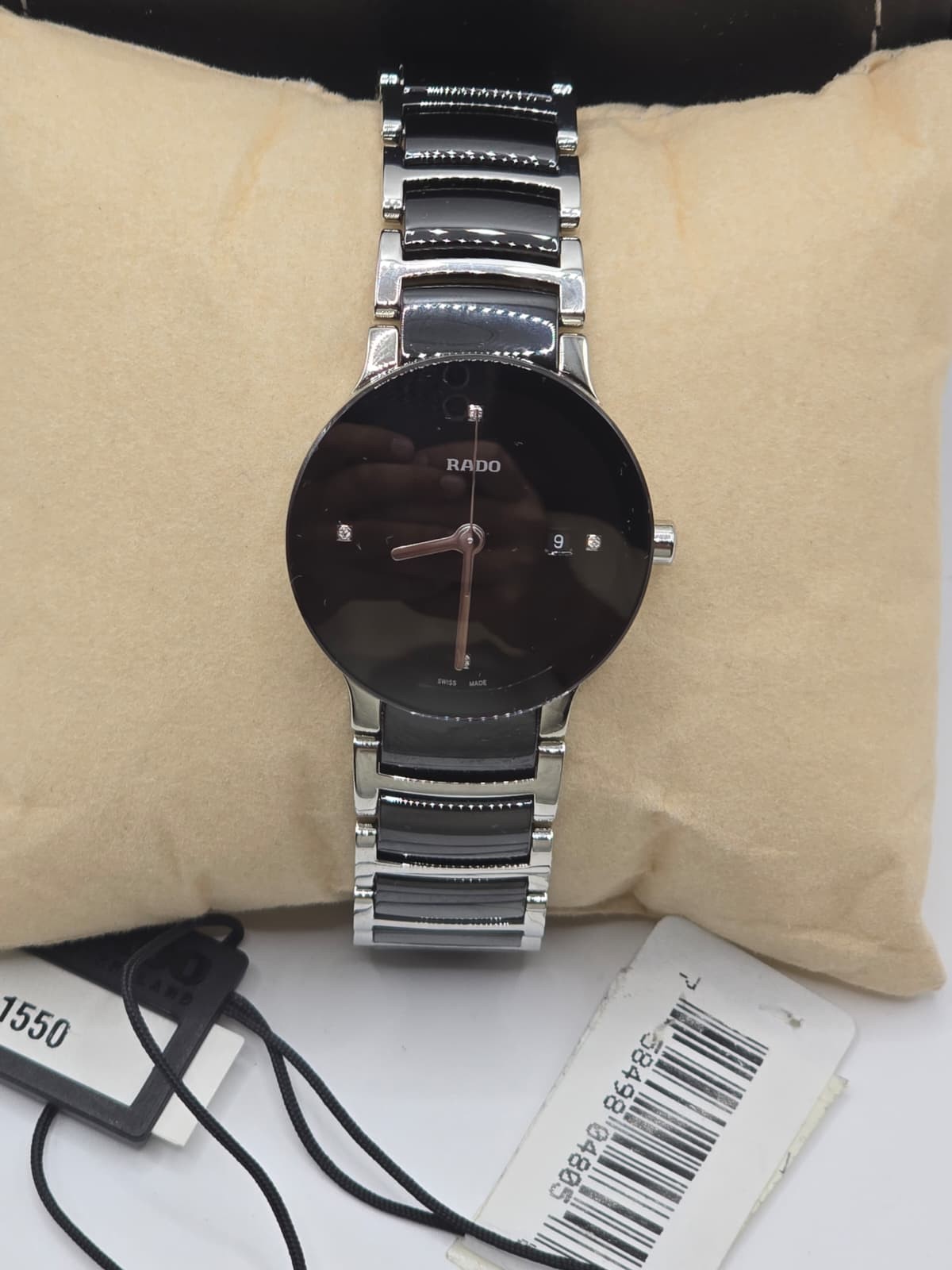 Rado Centrix Diamond Dial Swiss Quartz Watch Sapphire Ceramic New No Box Papers
