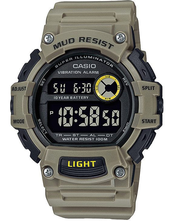 Casio Men’s Quartz Date Indicator Green Resin Band 48.5mm Watch TRT110H-5BV