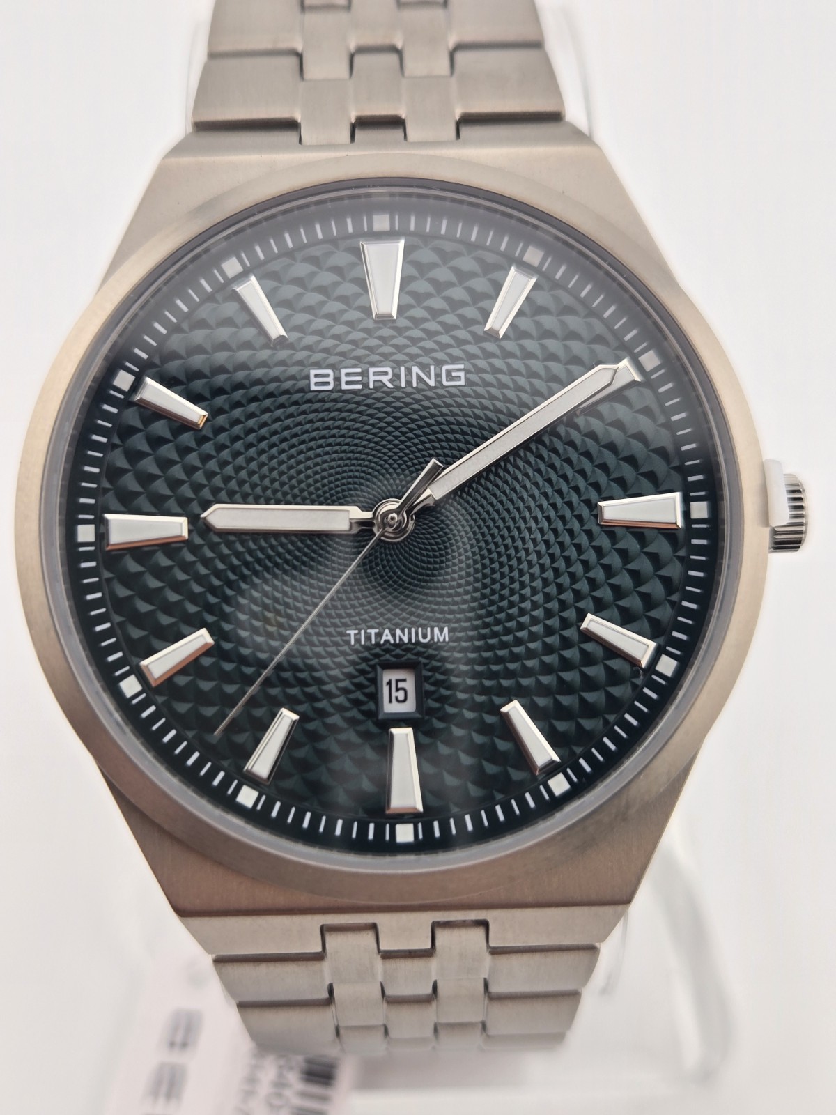 Bering Titanium Green Dial Men’s Quartz Watch, 41mm 16141-708