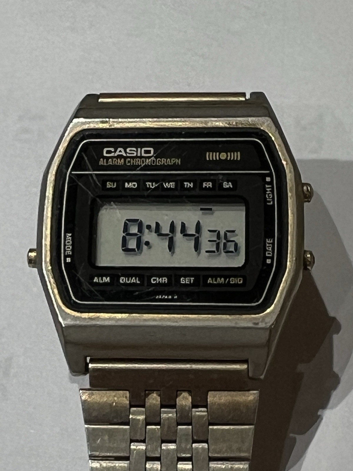 Vtg Casio A661G Module 237 Digital Watch Men’s Alarm Chrono 1980s Good