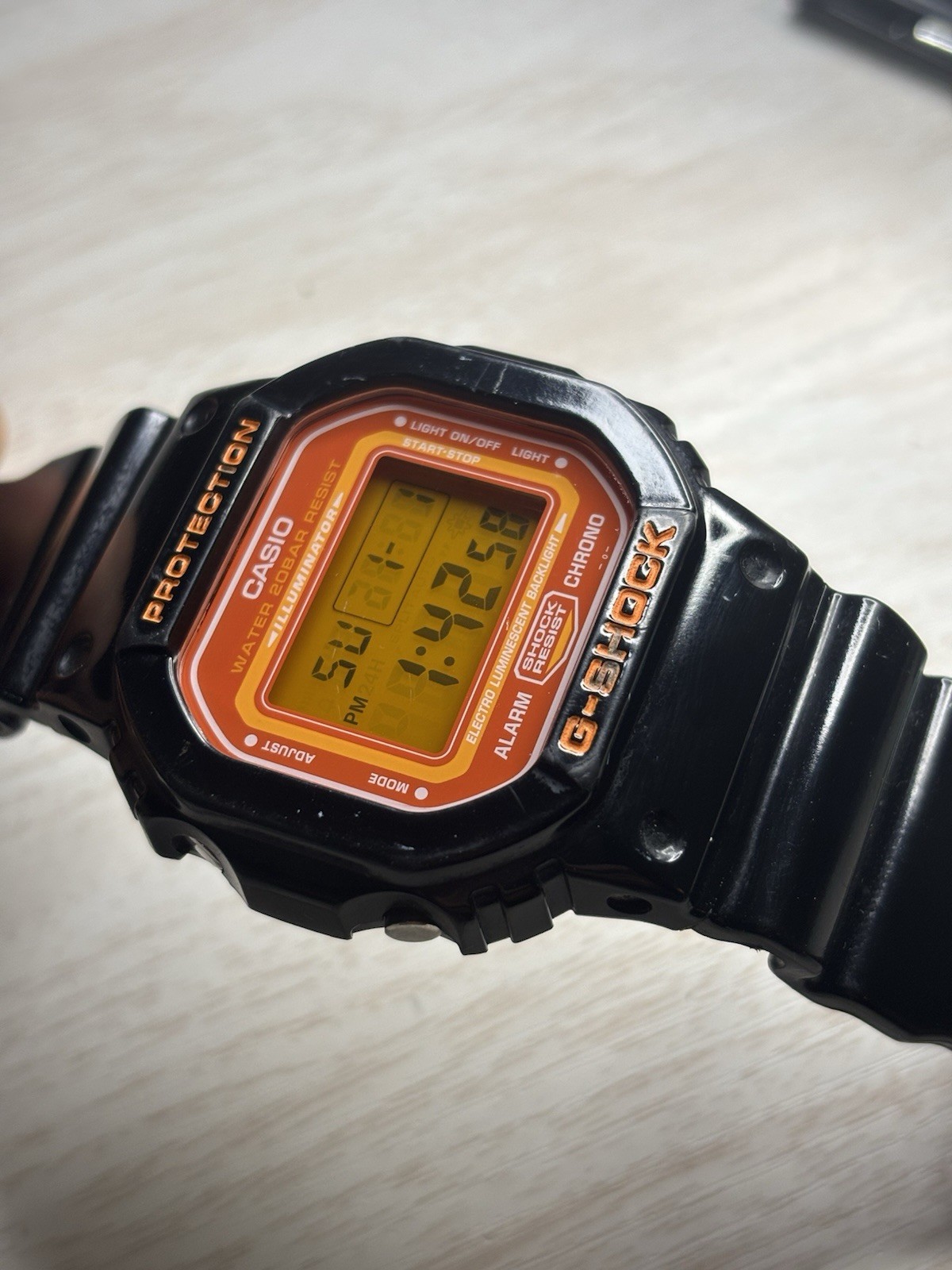 Casio G-Shock 1545 DW-5600CS Protection Digital Quartz Orange Black Men’s Watch