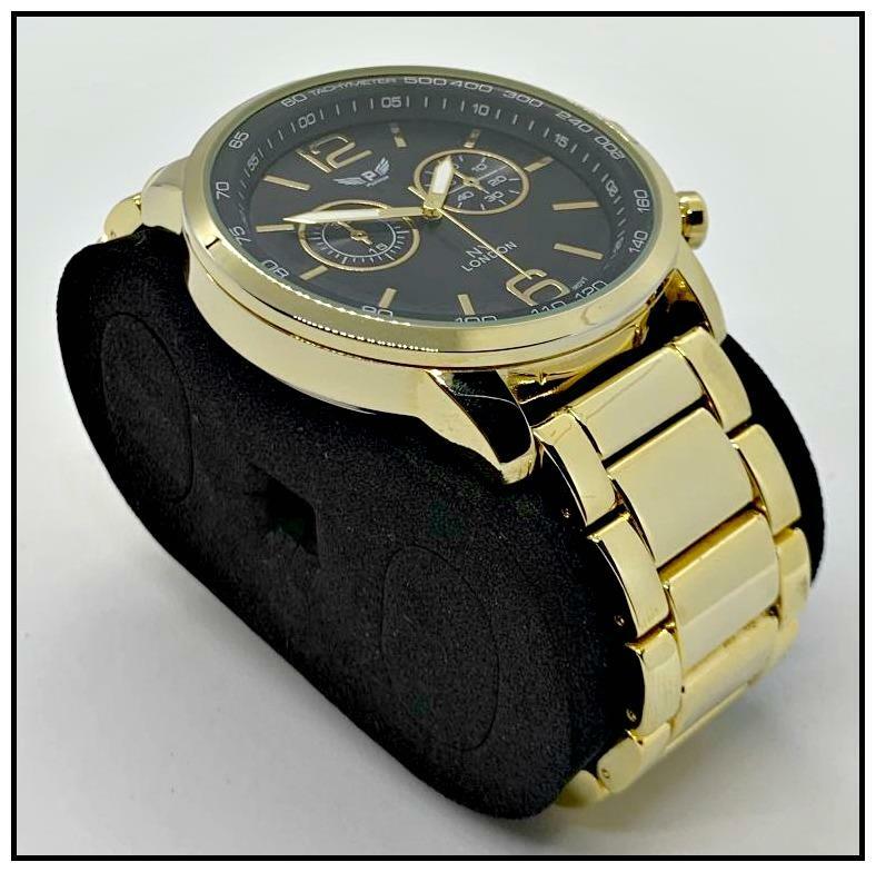 Men’s CLASSY ELEGANT DIVER Round Gold LUXURY Designer Fashion WRIST WATCH 48mm