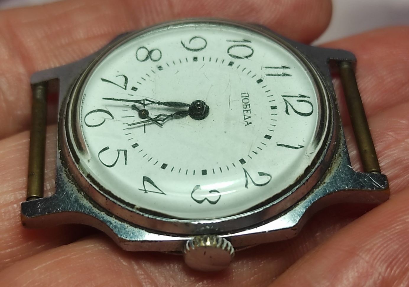 Vintage Pobeda Soviet Mechanical Watch, Made in USSR Wristwatch, Retro Classic