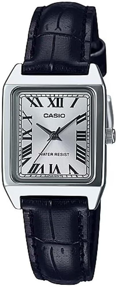 Casio LTP-V007L-7B1 Women’s Rectangular Leather Strap Roman Numerals Watch “NEW”