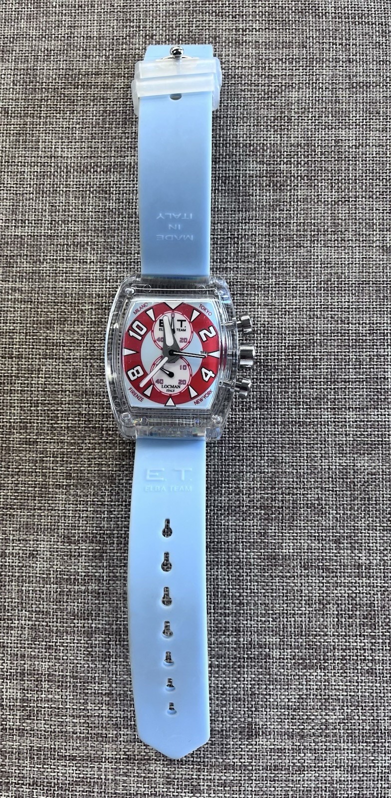 ET ELBA TEAM LOCMAN CHRONOGRAPH WATCH ET370 BLUE/RED/WHITE